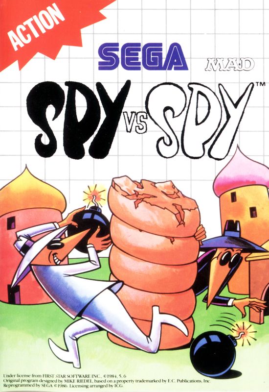 Spy vs. Spy box art for Sega Master System